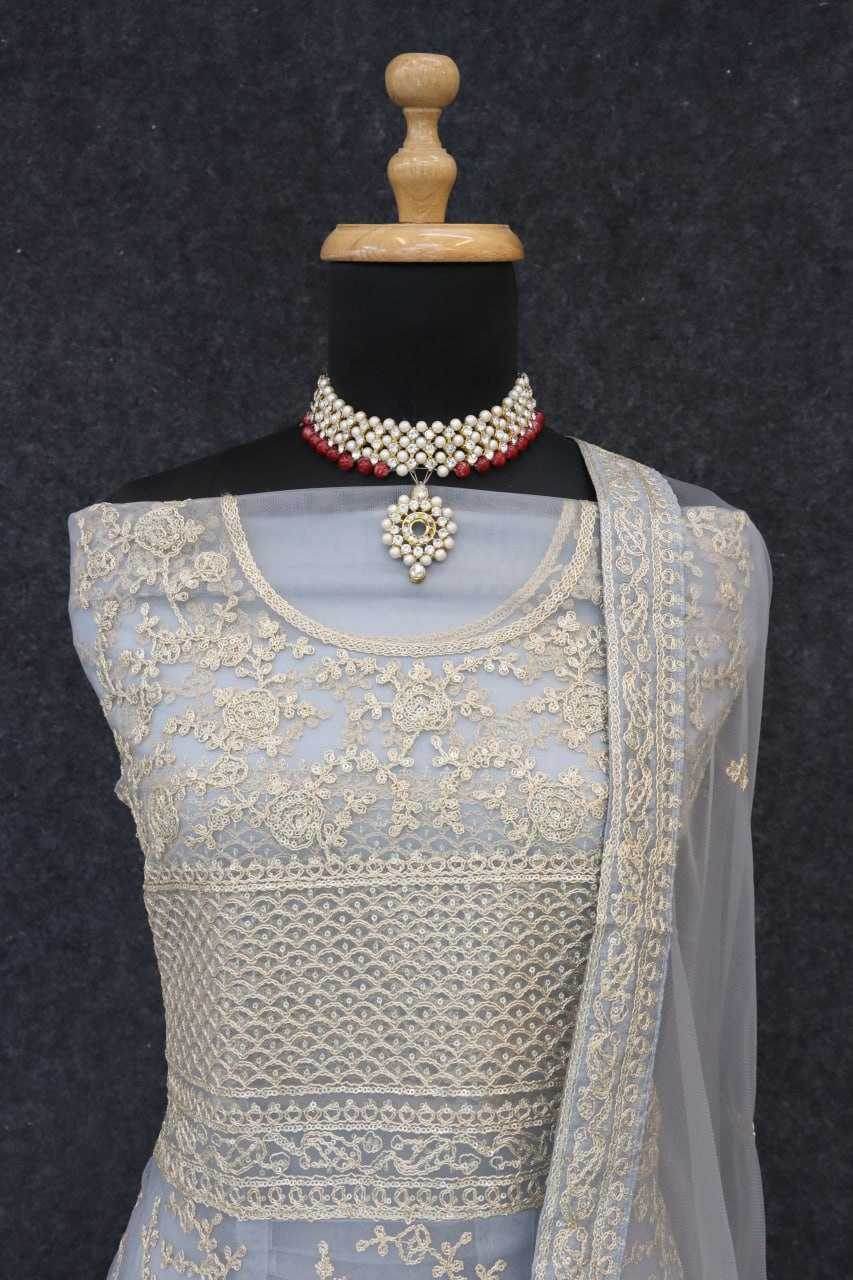 Japan Sartin Embroidery Anarkali Long Sequin Gown - MYLUXURY LANE ENTERPRISE